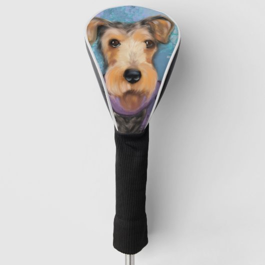 Airedale Terrier Golf Headcover (Vorderseite)