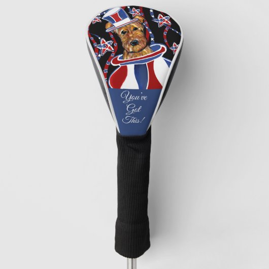AIREDALE TERRIER GOLF HEADCOVER (Vorderseite)