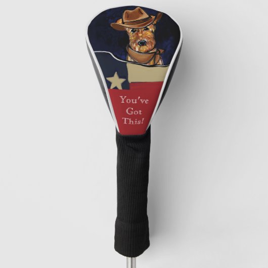 AIREDALE TERRIER GOLF HEADCOVER (Vorderseite)