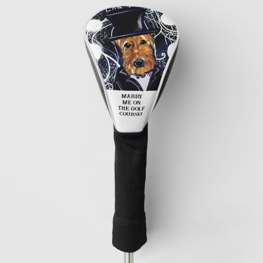 AIREDALE TERRIER GOLF HEADCOVER (Vorderseite)