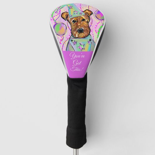 AIREDALE TERRIER GOLF HEADCOVER (Vorderseite)