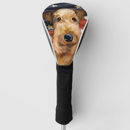 AIREDALE TERRIER GOLF HEADCOVER (Vorderseite)