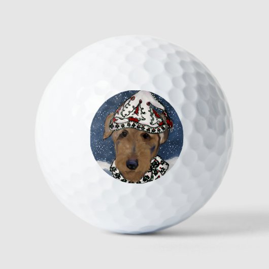AIREDALE TERRIER GOLFBALL (Vorderseite)