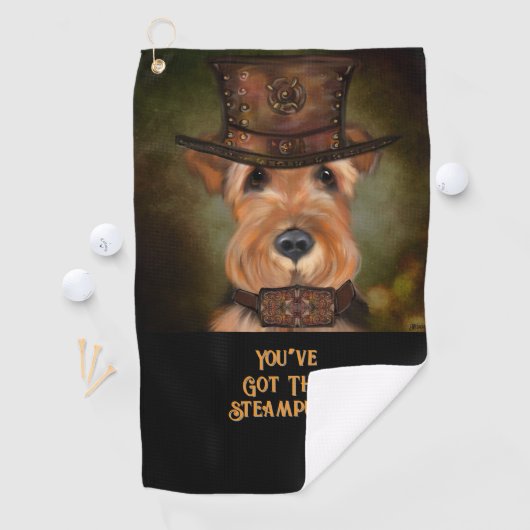 AIREDALE TERRIER GOLFHANDTUCH (Insitu)