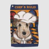 AIREDALE TERRIER GOLFHANDTUCH (Vorderseite)