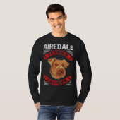 Airedale Terrier Grandpa Dog Owner Airedale Terrie T-Shirt (Vorne ganz)