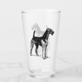 Airedale Terrier Gravur Glas (Rückseite)