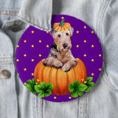 Airedale Terrier Halloween Dale-O-Lantern Button (Beispiel)