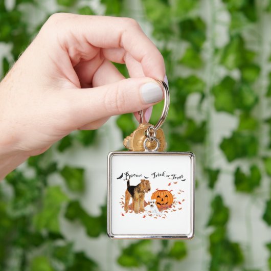 Airedale Terrier Halloween Schlüsselanhänger (Hand)