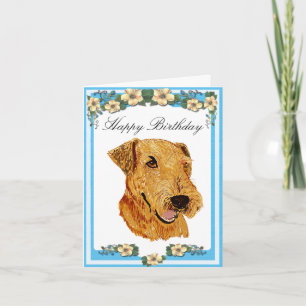 Airedale Terrier Happy Birthday Card Karte