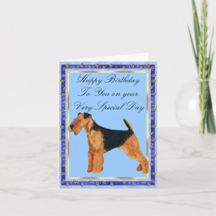 Airedale Terrier Happy Birthday Card Karte