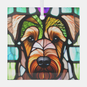 Airedale Terrier "Hartglas" Ornament Aus Glas