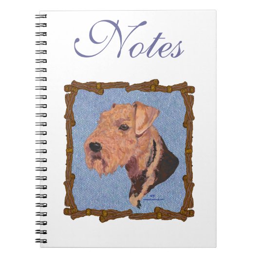 Airedale Terrier Head Study Notizblock (Vorderseite)
