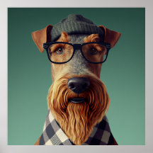 Airedale Terrier Hipster Doster