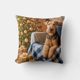 Airedale Terrier Holiday  Kissen