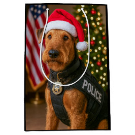 Airedale Terrier Holiday  Mittlere Geschenktüte