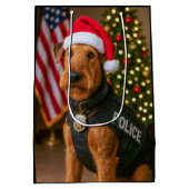 Airedale Terrier Holiday  Mittlere Geschenktüte (Rückseite)