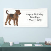 Airedale Terrier Hund Cartoon Illustration Banner (Messe)