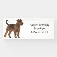 Airedale Terrier Hund Cartoon Illustration