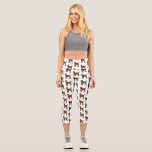 Airedale Terrier Hund Cartoon Illustration Capri Leggings