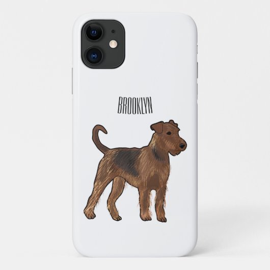 Airedale Terrier Hund Cartoon Illustration Case-Mate iPhone Hülle (Rückseite)