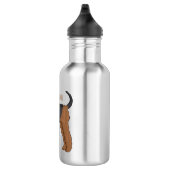 Airedale Terrier Hund Cartoon Illustration Edelstahlflasche (Rechts)