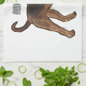 Airedale Terrier Hund Cartoon Illustration Geschirrtuch (Gefaltet)