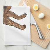 Airedale Terrier Hund Cartoon Illustration Geschirrtuch (Viertel Falte)