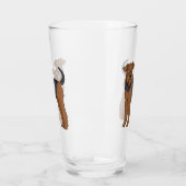 Airedale Terrier Hund Cartoon Illustration Glas (Links)