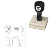 Airedale Terrier Hund Cartoon Illustration Gummistempel (Stempel)