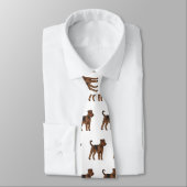 Airedale Terrier Hund Cartoon Illustration Krawatte (Gebunden)