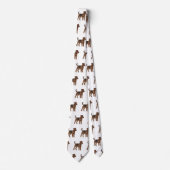 Airedale Terrier Hund Cartoon Illustration Krawatte (Vorderseite)