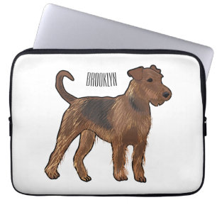 Airedale Terrier Hund Cartoon Illustration Laptopschutzhülle