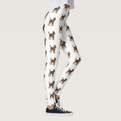 Airedale Terrier Hund Cartoon Illustration Leggings (Rechts)