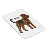 Airedale Terrier Hund Cartoon Illustration Magnet (Rechte Seite)
