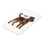 Airedale Terrier Hund Cartoon Illustration Magnet (Linke Seite)