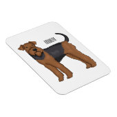 Airedale Terrier Hund Cartoon Illustration Magnet (Rechte Seite)