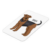 Airedale Terrier Hund Cartoon Illustration Magnet (Linke Seite)