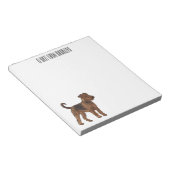 Airedale Terrier Hund Cartoon Illustration Notizblock (angewinkelt)