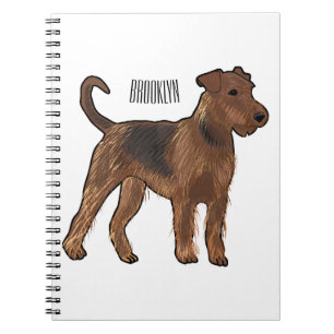 Airedale Terrier Hund Cartoon Illustration Notizblock