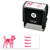 Airedale Terrier Hund Cartoon Illustration Permastempel (Beispiel)
