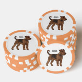 Airedale Terrier Hund Cartoon Illustration Pokerchips (Stapel)