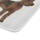 Airedale Terrier Hund Cartoon Illustration Schneidebrett (Ecke)