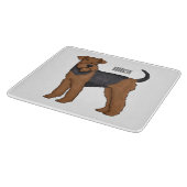Airedale Terrier Hund Cartoon Illustration Schneidebrett (Ecke)