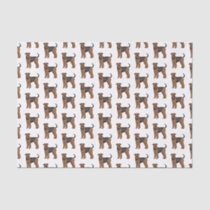 Airedale Terrier Hund Cartoon Illustration Seidenpapier