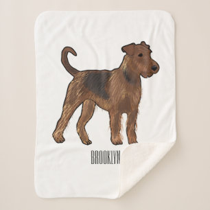 Airedale Terrier Hund Cartoon Illustration Sherpadecke