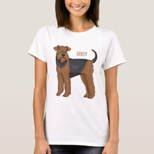 Airedale Terrier Hund Cartoon Illustration T-Shirt
