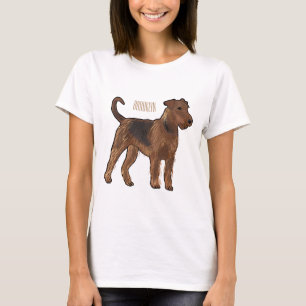 Airedale Terrier Hund Cartoon Illustration T-Shirt