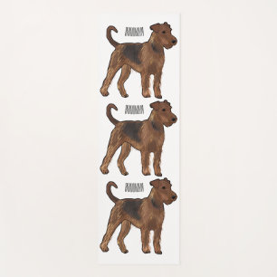 Airedale Terrier Hund Cartoon Illustration Yogamatte
