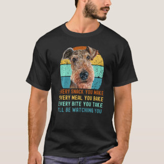 Airedale Terrier Hund jeden Snack, den Sie machen T-Shirt